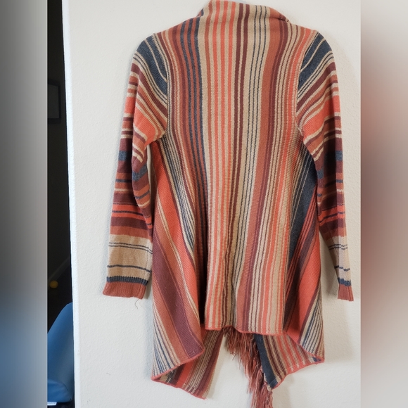 XL wrap around shawl style cardigan, OS fits most, multi-colored - Picture 2 of 5